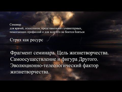 Видео: Цель жизнетворчества. Эволюционно-телеологический фактор. Самоосуществление и фигура Другого