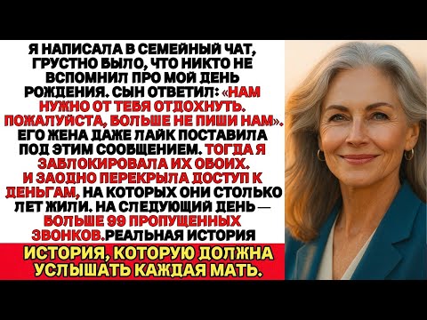 Видео: Сын написал: «Больше не пиши нам». Я лишь кивнула — и приняла решение, которое всё изменило…