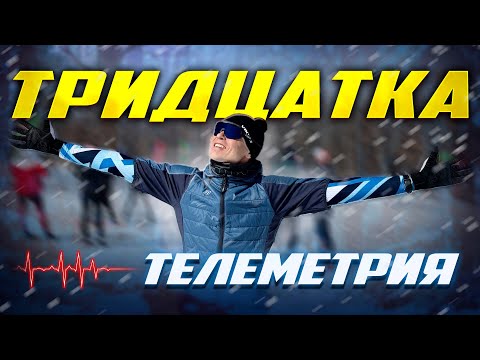 Видео: Лыжная гонка 30 км Телеметрия