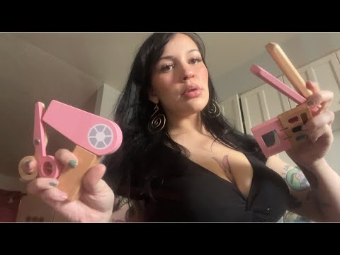 Видео: ASMR: Создам вам деревянную прическу и макияж 💇‍♀️ (тихая ролевая игра Lofi)