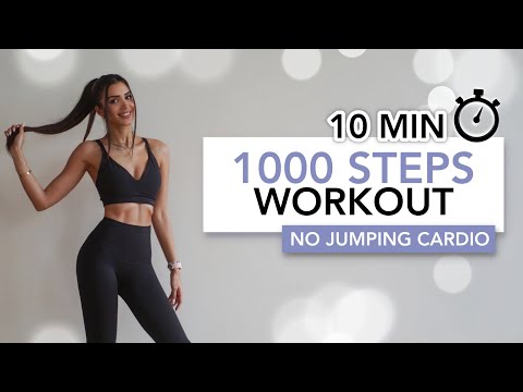 Видео: 1000 STEPS WORKOUT | Без прыжков 1000 шагов кардио для сжигания жира | Eylem Abaci