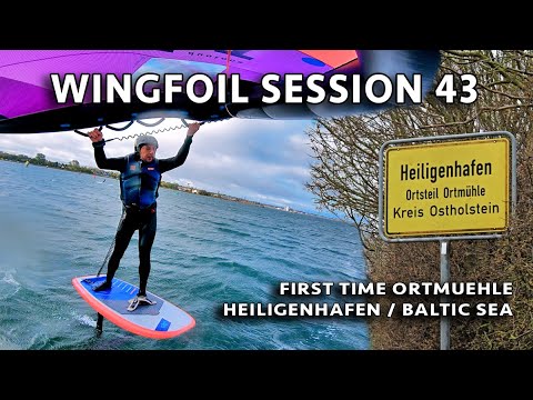 Видео: Сессия Wingfoil 43: Новое место ORTMÜHLE возле Хайлигенхафена! (Балтийское море) #wingfoil #actio...