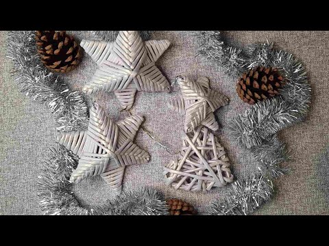 Видео: Новогодние игрушки. Плетённая Рождественская звезда.
