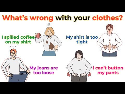 Видео: Проблемы с одеждой | Ежедневные действия для начинающих | Предложения на английском языке #пробле...