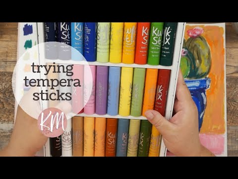 Видео: У меня есть темперные краски в стиках! С удовольствием пробую Kwik Stix — темпера против гелевых ...
