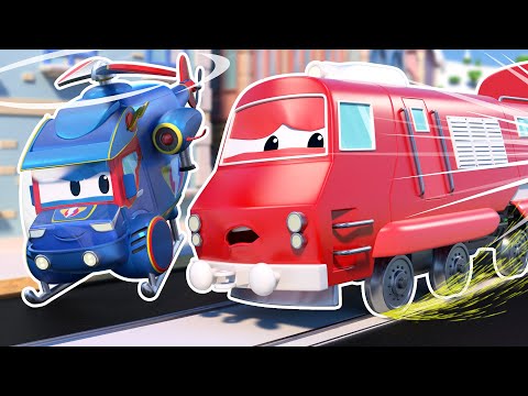 Видео: Зима: Суперкамионът СПАСЯВА пиленцата от прелитащия влак! | Приключение на релси