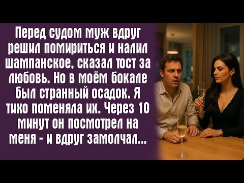 Видео: Перед судом муж вдруг решил помириться и налил шампанское, сказал тост за любовь. Но в моём бокале.