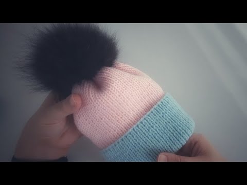Видео: Шапочка на ребёнка резинкой. Очень простая и стильная. Вязание спицами.мастер класс