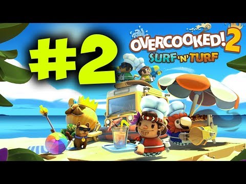Видео: Прохождение Overcooked 2 - Дополнение DLC Surf'n'Turf с Настей - 2 Глава (3 Звезды) с Настей
