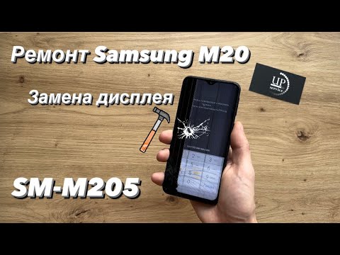 Видео: Ремонт Samsung m20 m205 замена разбитого дисплея, разборка СЦ ”UPservice” Киев