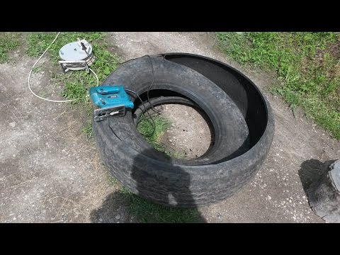 Видео: как разрезать грузовую шину