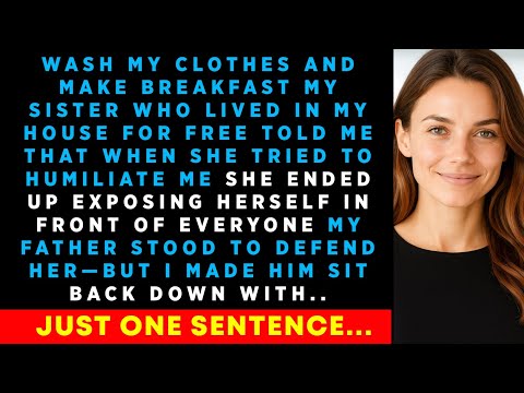 Видео: «Постирай мою одежду и приготовь завтрак», — потребовала моя сестра, которая жила в моем доме бес...