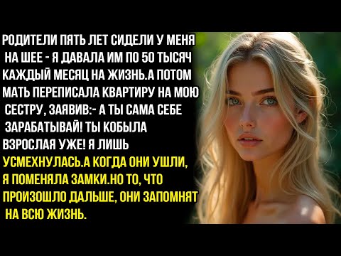 Видео: КВАРТИРУ СЕСТРЕ ОТДАЮ, А ТЫ KOБЫЛA САМА ЗАРАБОТАЕШЬ!—ЗАЯВИЛА МАТЬ, КОТОРАЯ ЖИЛА ПЯТЬ ЛЕТ НА МОЕЙ ШЕЕ