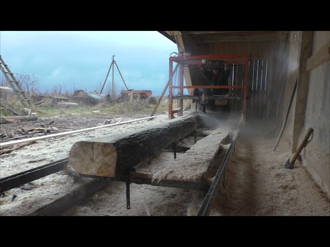 Видео: Дисковая угловая пилорама SHINKA - 350 (5,5 кВт)