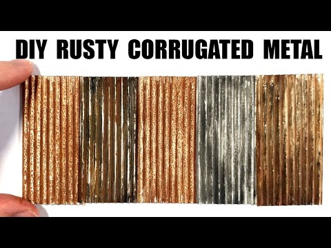 Видео: Как сделать миниатюрную ржавую гофрированную металлическую крышу для диорамы и модели железной до...