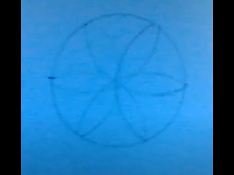 Видео: как сделать цветок циркулем