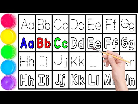 Видео: Песня по фонетике алфавита // Рисование заглавных и строчных букв алфавита от Aa до Zz, написание...