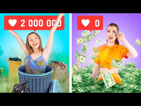 Видео: Богатая непопулярная vs бедная популярная / Смешные ситуации
