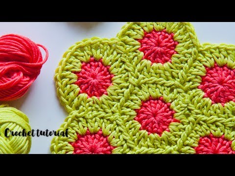 Видео: Шестиугольник крючком за 10 минут! Мотив крючком быстро! Crochet tutorial. Magicmornings