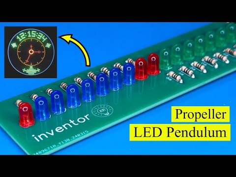 Видео: как сделать маятниковые часы Propeller LED с помощью Arduino NANO, просто сделать