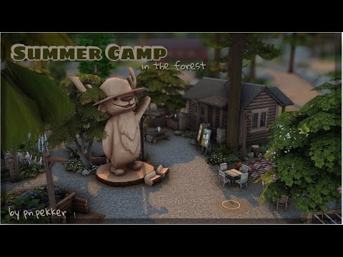 Видео: Летний ЛАГЕРЬ в ЛЕСУ 🏕 🌿 / Строительство The Sims 4 / NO CC / SpeedBuild