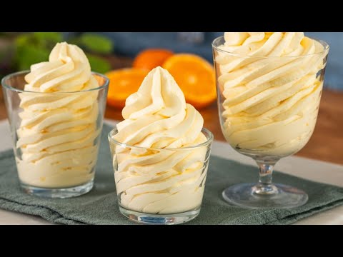 Видео: Сливочно-мандариновый десерт за 5 минут! Этот рецепт ищут все! Апельсиновый крем без яиц!