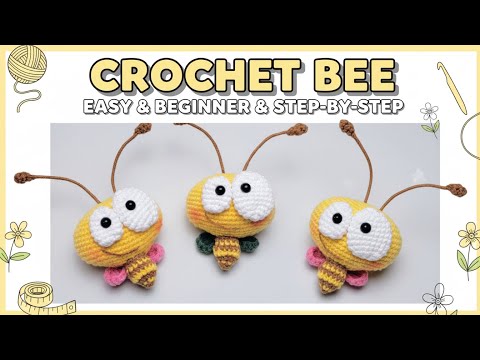 Видео: Вяжем милую пчелку-амигуруми ~ Просто, для начинающих, пошагово