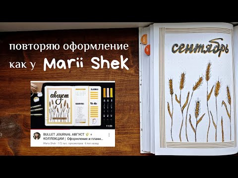 Видео: Повторяю оформление ежедневника как у Marii Shek