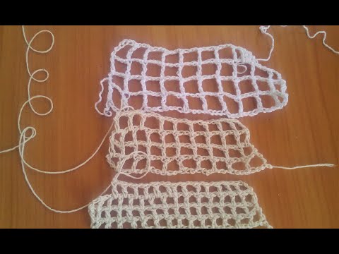 Видео: Три варианта вязания филейной сетки.