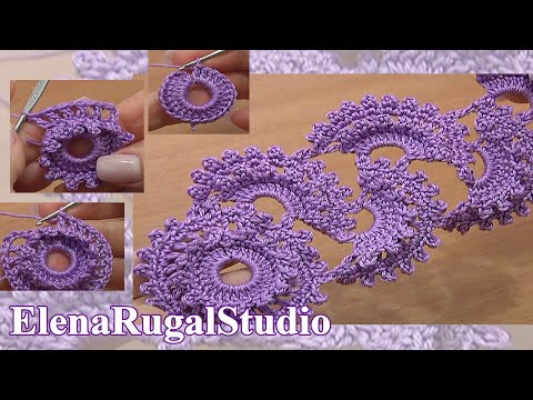 Видео: Ленточное кружево крючком Урок 3 часть 1 из 2