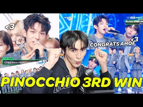 Видео: AHOF(아홉) PINOCCHIO 3RD WIN НА MUSIC BANK REACTION