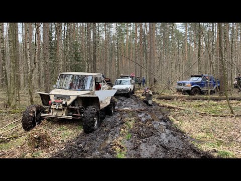Видео: Багги на базе нивы, Ford Bronco и другие) Рубилово в лесу