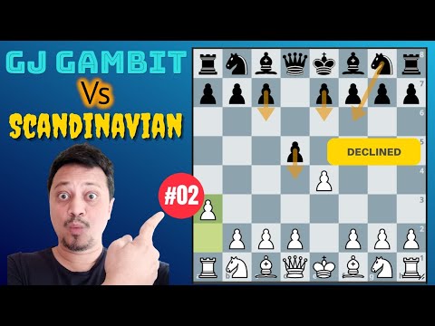 Видео: Атакующий шахматный гамбит - 5 (Гамбит ГДж против Скандинавии (отклонён))