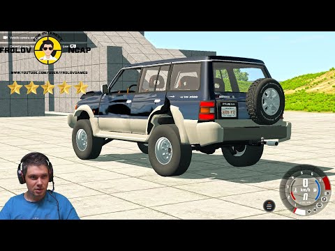 Видео: Краш тесты Mitsubishi Pajero II в BeamNG.drive//Frolov Ncap.