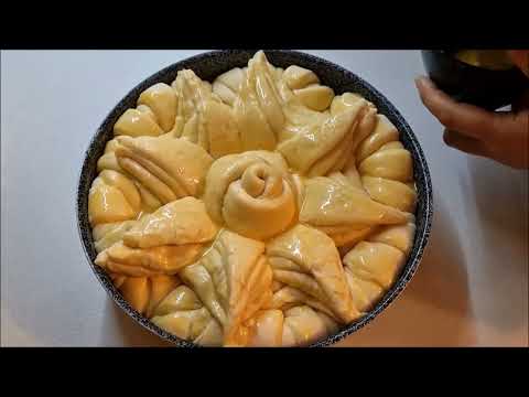 Видео: Оформяне на 2 питки с тесто от хлебопекарна. Част втора - питка цвете.