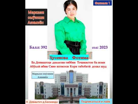 Видео: 28 07 2023.Натиҷаи имтиҳони Маркази миллии тестӣ. Довталабони 2023. Маркази омӯзиши  Азимиён.