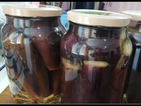 Видео: Целые консервированные баклажаны быстрый и вкусный рецепт, два способа