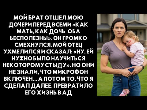 Видео: Мой брат ударил мою дочь перед всеми за то, что она «была слишком громкой». Мои родители посмеялись