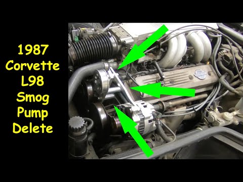 Видео: Удаление Smog Pump на моем Corvette 1987 года