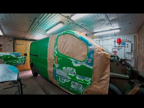 Видео: Рено Трафик. Покрас в круг. Начало.