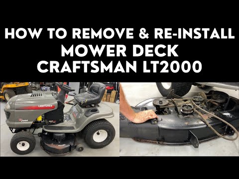 Видео: Как снять деку газонокосилки Craftsman LT2000