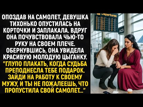 Видео: Опоздав на самолет, девушка тихонько опустилась на корточки и заплакала. Вдруг она почувствовала....