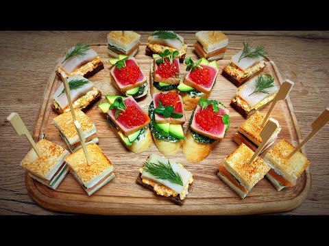 Видео: БУТЕРБРОДЫ для ПРАЗДНИЧНОГО стола | ОЧЕНЬ ВКУСНЫЕ ЗАКУСКИ с РЫБОЙ | РЕЦЕПТЫ на ПРАЗДНИК