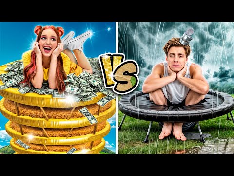 Видео: БОГАТЫЙ vs БЕДНЫЙ БАТУТ !