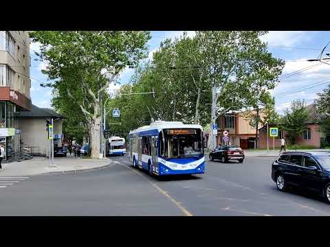 Видео: Troleibuzele din Chișinău — sectoarele Centru, Buiucani | Кишинёвский троллейбус — центр, Буюканы