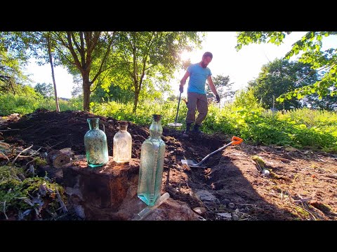 Видео: ШУРФ фундамента на заброшенном хуторе! Находки ИЗ-ПОД камня!