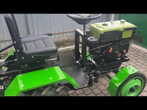 Видео: МІНІТРАКТОР З МОТОБЛОКА 8к.с./Минитрактор с мотоблока 8 л.с./Mini tractor from a walk-behind tractor