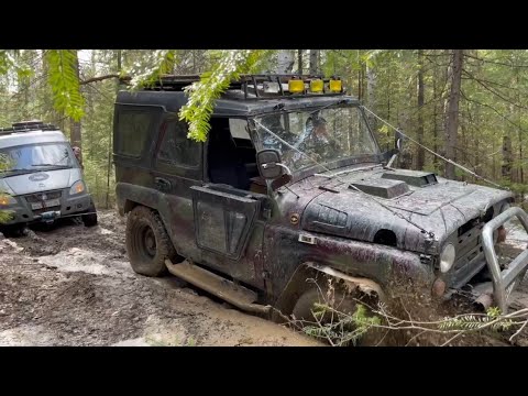 Видео: Ставим 32"АТ вместо 35"МТ и едем в лес! Лес сырой, вокруг болото! Соболь 4х4.