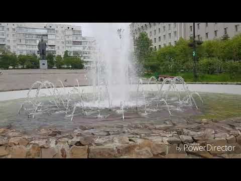 Видео: Магадан. Фонтан на пл.Космонавтов. Современный Магадан