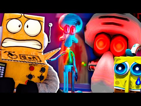 Видео: СУМАСШЕДШИЙ СКВИДВАРД и ЕГО ДРУЗЬЯ! ЭТОТ СКВИДВАРД МЕНЯ ПУГАЕТ! Squidward's Shadow